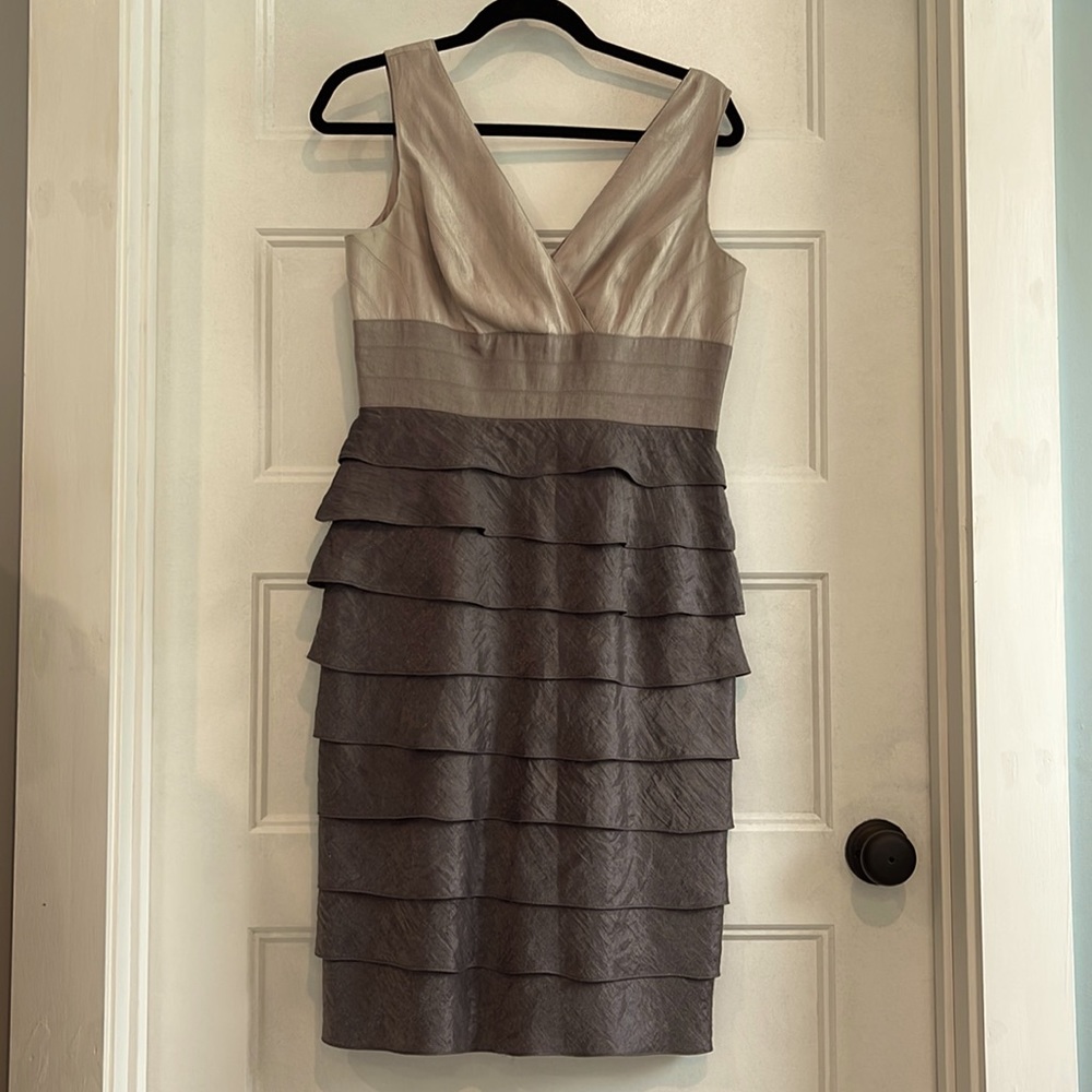 Adriana Papell |  Tiered multi colored formal dress | Size 8